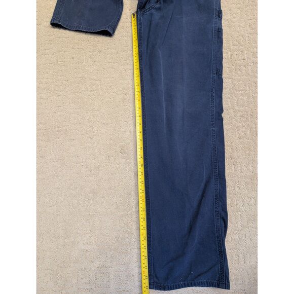 Carhartt Carpenter Pants Mens 32X34 Navy B159 NVY Loose Fit Utility Workwear - Picture 8 of 12